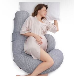 Momcozy Pregnancy Pillow, Original F Shaped Maternity Pillow for Pregnant Women